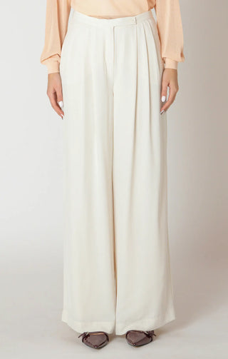 Dex Wide Leg Dressy Trouser Ecru