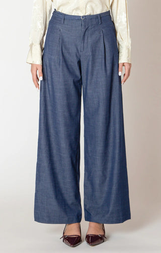 Dex Denim Effect Wide Leg Pant Indigo