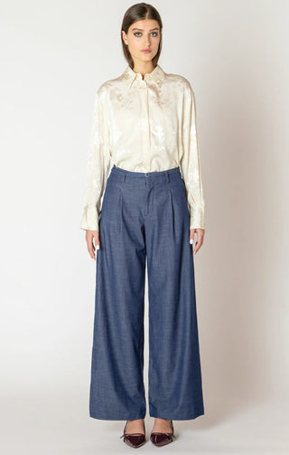 Dex Denim Effect Wide Leg Pant Indigo